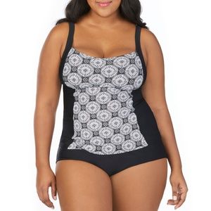 St. John's Bay Medallion Peasant Tankini Top